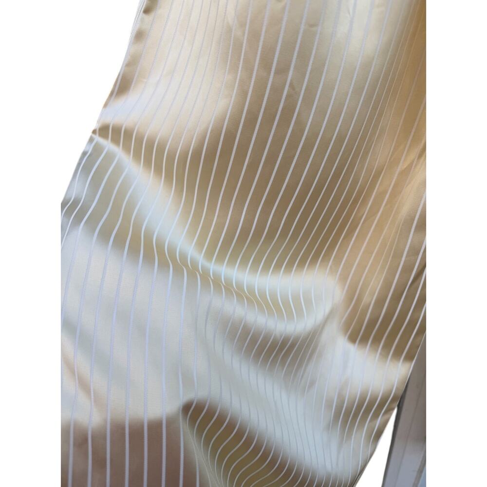 STAUD Luke Pant Gold Stripe Silk Blend Wide Leg Pleated Luxury Trousers M NWT - Picture 7 of 9